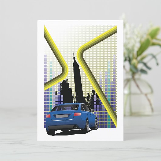 City Scene-uitnodigingen Kaart