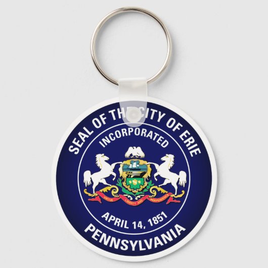 City Seal of Erie, Pennsylvania Sleutelhanger (Voorkant)