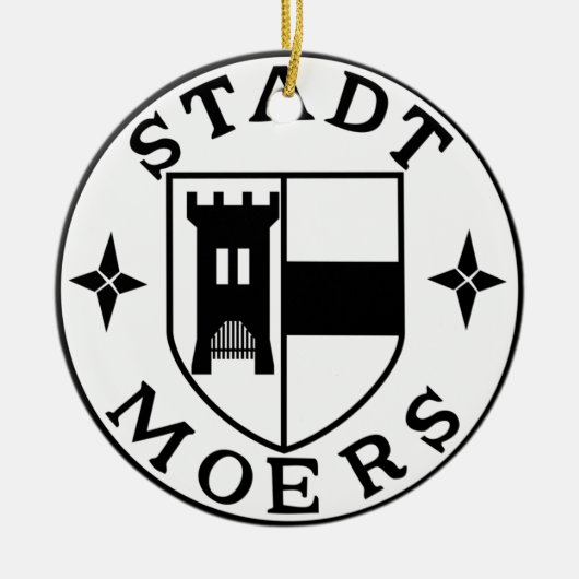 City Seal of Moers, Duitsland Keramisch Ornament (Voorkant)