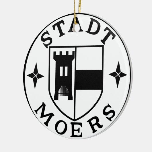 City Seal of Moers, Duitsland Keramisch Ornament (Links)