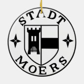 City Seal of Moers, Duitsland Keramisch Ornament (Achterkant)