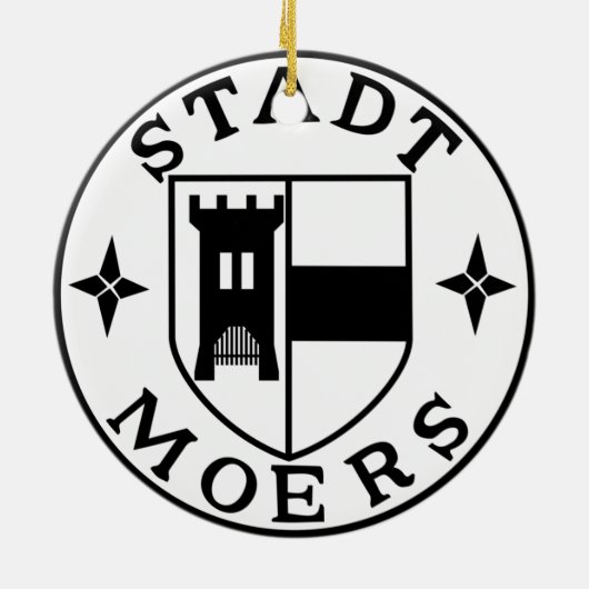 City Seal of Moers, Duitsland Keramisch Ornament (Achterkant)