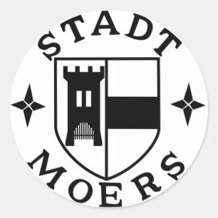 City Seal of Moers, Duitsland Ronde Sticker