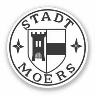 City Seal of Moers, Duitsland Sticker