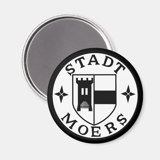 City Seal of Moers, Germany Magnet (Voorkant / Achterkant)