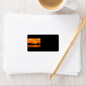 City Silhouette op Sunset Address Label (Insitu)