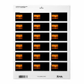 City Silhouette op Sunset Address Label (Full Sheet)
