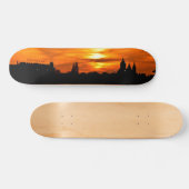 City Silhouette op Sunset Skateboard (Horizontaal)