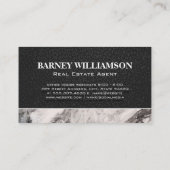 City Skeleton Key | lederen marmer | Monogram Visitekaartje (Achterkant)