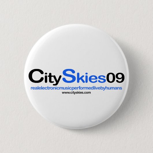 City Skies 09 Logo Pin Button (Voorkant)