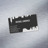 City Skyline | Abstract (bespikkeld) Magnetisch Visitekaartje (Voorbeeld)