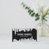 City Skyline | Abstract (bespikkeld) Visitekaartje (Staand voorkant)