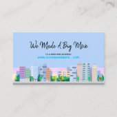 City Skyline Bedrijfswebsite Adreswijziging Visitekaartje (Voorkant)