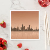 City Skyline bij dageraad papieren servetten (Insitu)