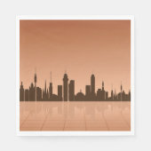 City Skyline bij dageraad papieren servetten (Voorkant)