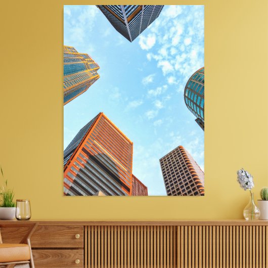 City Skyline Canvas Afdruk (Insitu (Woonkamer))