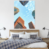 City Skyline Canvas Afdruk (Insitu (Slaapkamer))
