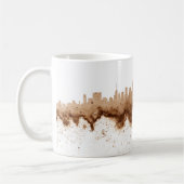 City Skyline Coffee Stain Art Koffiemok (Links)