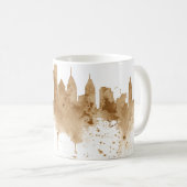 City Skyline Coffee Stain Art Koffiemok (Voorkant rechts)