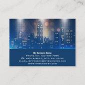 City skyline cool neon urban kantoor visitekaartje (Achterkant)