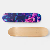 City skyline Cyberpunk tone Persoonlijk Skateboard (Horizontaal)
