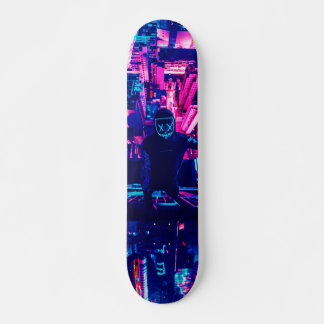 City skyline Cyberpunk tone Persoonlijk Skateboard