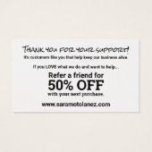 City Skyline Discount Kaart (Achterkant)