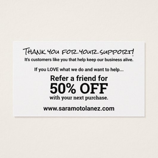 City Skyline Discount Kaart (Achterkant)