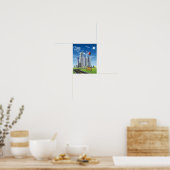 City Skyline Frutiger Aero Poster (Keuken)