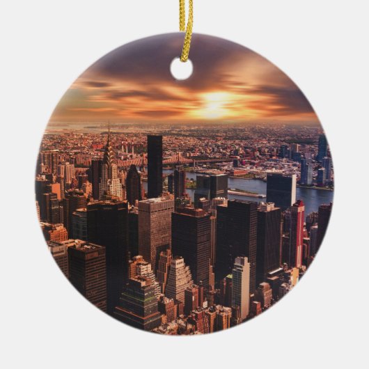  City skyline image on ceramic ornament (Voorkant)