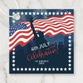 City Skyline Independence Day Celebration ID658 Bedankjes Labels (Voorkant)
