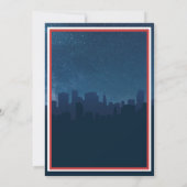 City Skyline Independence Day Celebration ID658 Kaart (Achterkant)