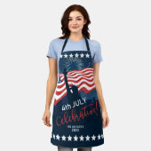 City Skyline Independence Day Celebration ID658 Schort (Gedragen)