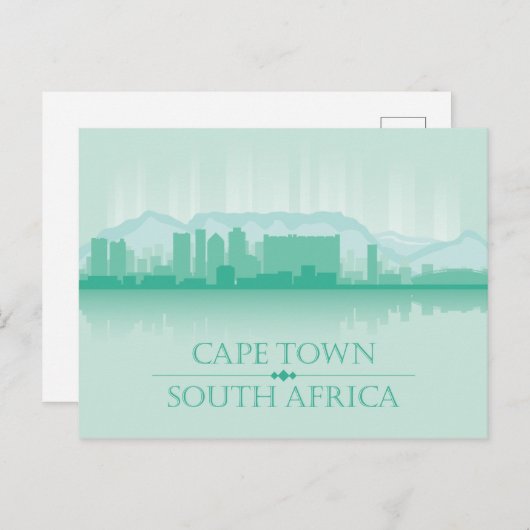 City Skyline | Kaapstad, Afrika Briefkaart (Voorkant / Achterkant)