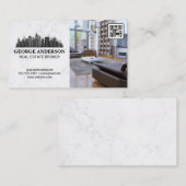 City Skyline | Leefruimte | QR-code Visitekaartje (Voorkant / Achterkant)