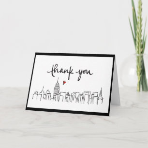 City Skyline met liefdevol bedankt ontwerp