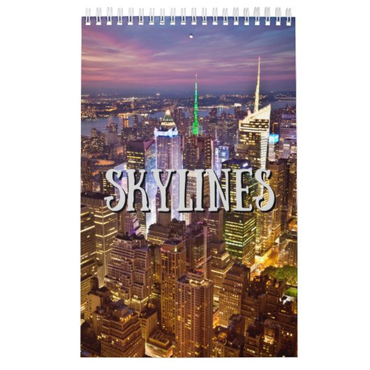City Skyline Monthly Wall Agenda Kalender (Hoes)