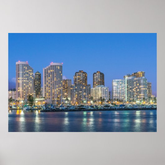 City Skyline of Waikiki Poster (Voorkant)