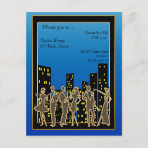 City Skyline Party Uitnodiging