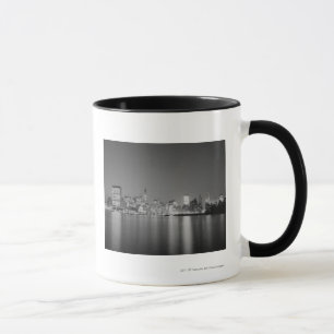 City skyline 's nachts mok