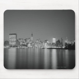 City skyline 's nachts muismat