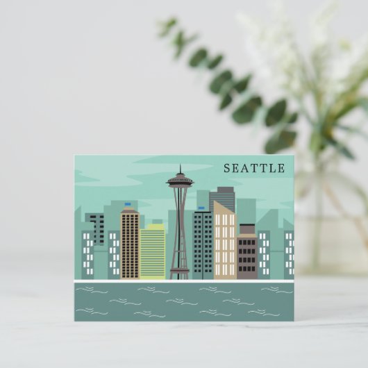 City Skyline | Seattle, Washington Briefkaart (Staand voorkant)