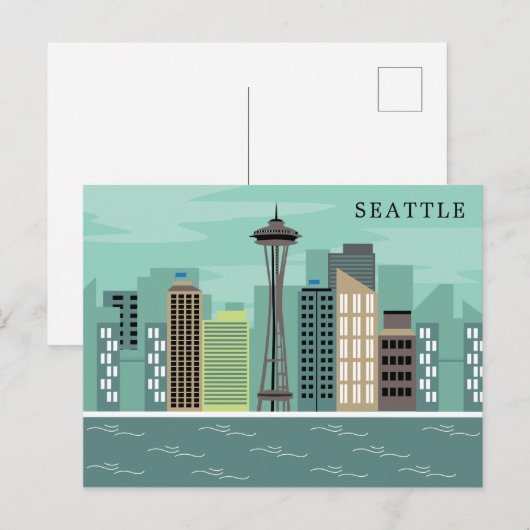City Skyline | Seattle, Washington Briefkaart (Voorkant / Achterkant)