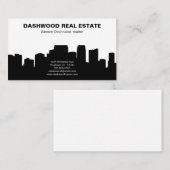 City Skyline Silhouette Vastgoedmakelaar Visitekaartje (Voorkant / Achterkant)