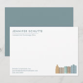 City Skyline Specialized Commercial Real Estate Notitiekaartje (Voorkant / Achterkant)