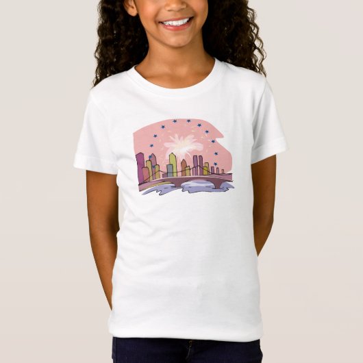 City Skyline- T-shirt (Voorkant)