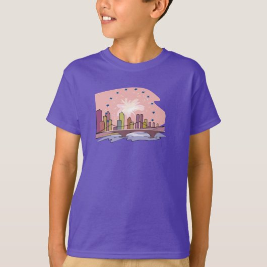 City Skyline- T-shirt (Voorkant)