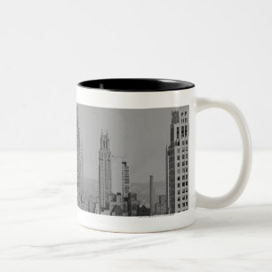 City skyline tweekleurige koffiemok
