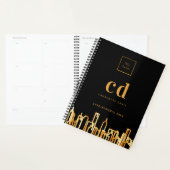 City skyline zwart goud business logo 2026 planner (Display)