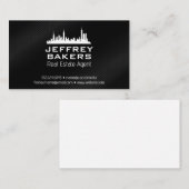 City Skyline | Zwarte textuur Visitekaartje (Voorkant / Achterkant)